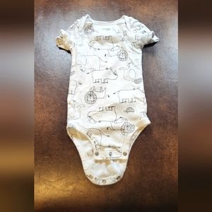 Safari Theme White Bodysuit